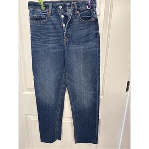 Old Navy Curvy Sky Hi Straight Jeans Size 4 Button Fly Extra High Rise Trish